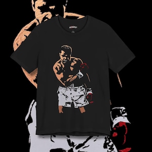 Maglietta di Muhammad Ali / Abbigliamento da pugile GOAT / Attrezzatura da leggenda della boxe / Merchandising per tifosi sportivi