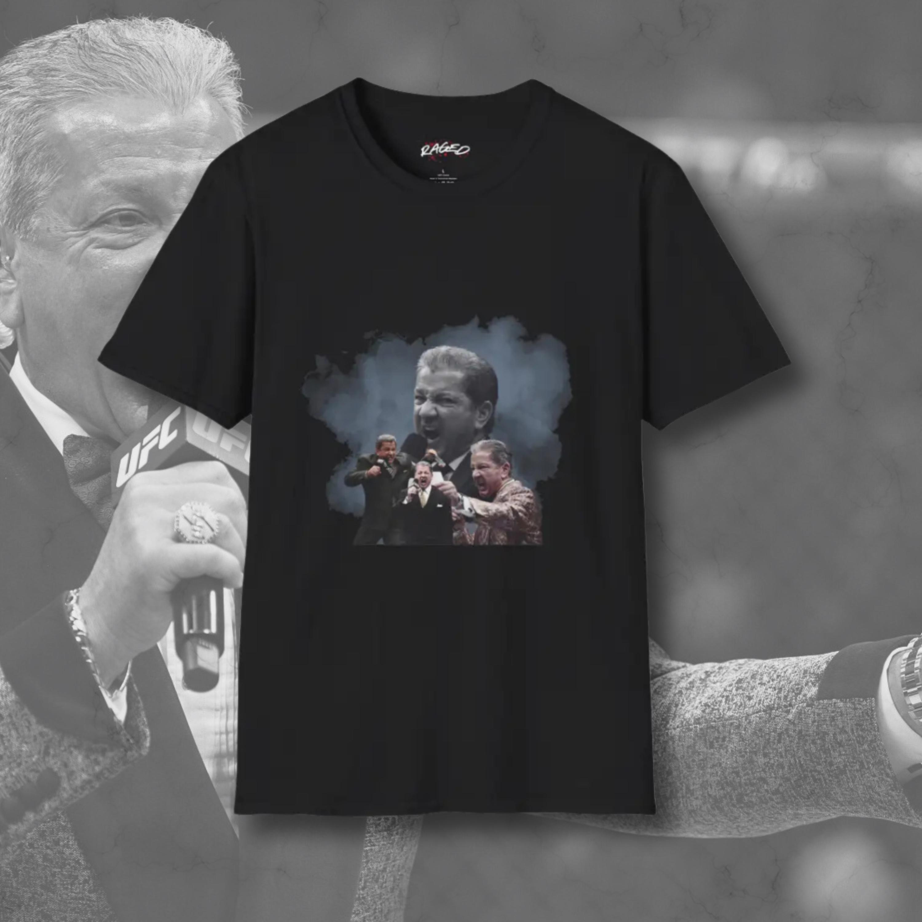 Raged Bruce Buffer T-Shirt - "It's Time!!!" - MMA and UFC Fans! Retro design