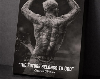 Charles Oliveira Luxury Canvas | UFC Fighter Art | Do Bronx Apparel | Exclusive Combat Sports and Martial Arts Wall Decor for Fans