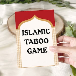 Karty do gry Taboo Islamskie, zajęcia Ramadan, rozrywka Kultura muzułmańska Koran Dzieci Wydrukowane Nauka Umrah Dua Dzieci, 150 kart
