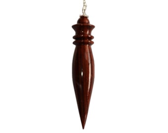 Pendule en bois exotique pour Radiesthésie, Divination et Guérison nom ÉCRIRE Longueur 10cm.| Diamètre 2. | Poids 18 grammes