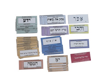 Hebrew Pendulum Labels in Color, 73 Labels for Healing Protocols