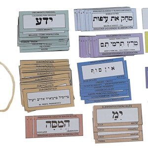 Colored Hebrew Pendulum Labels, 73 Labels for Healing Protocols - Etsy