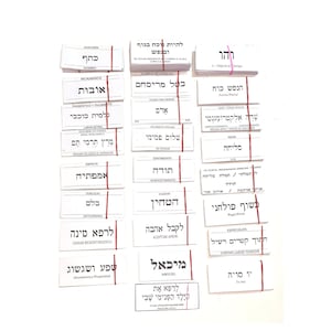 600 Hebrew Pendulum Labels, the largest kit with over 600 labels, protocols and special labels for anatomy, healing