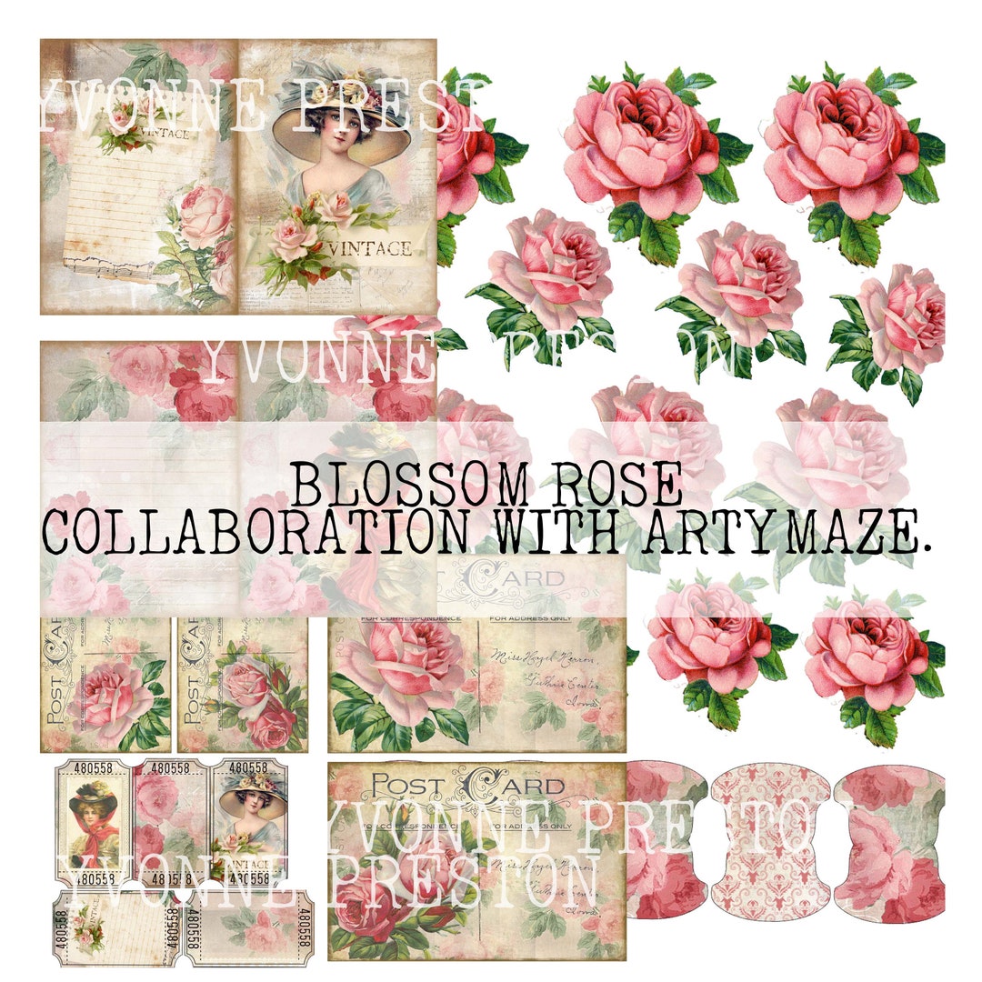 Blossom Rose Journal DIGTAL Kit Collab With Artymaze - Etsy