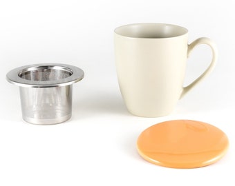 Tea mug (creamy white)