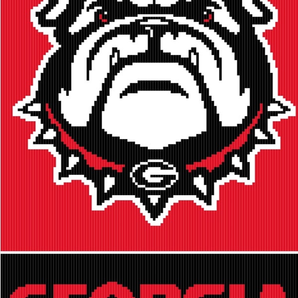 Georgia Bulldogs graphghan pattern