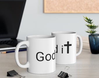 Printed "God did it" Ceramic Mug 11oz