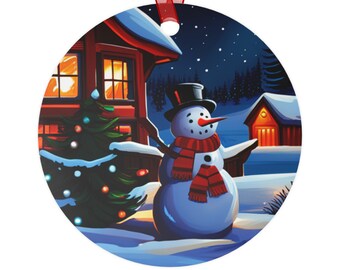 Snowman Metal Ornaments