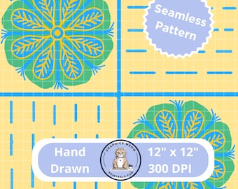 Mandela 3.11 Seamless Pattern, Hand Drawn Design, Repeat Pattern, Sublimation Design