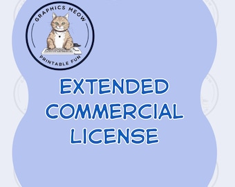 Commercial License for Graphics Meow Digital Art