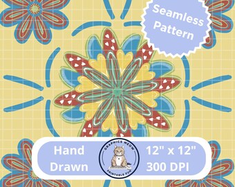 SW Fun Seamless Pattern, Hand Drawn Design, Repeat Pattern, Sublimation Design