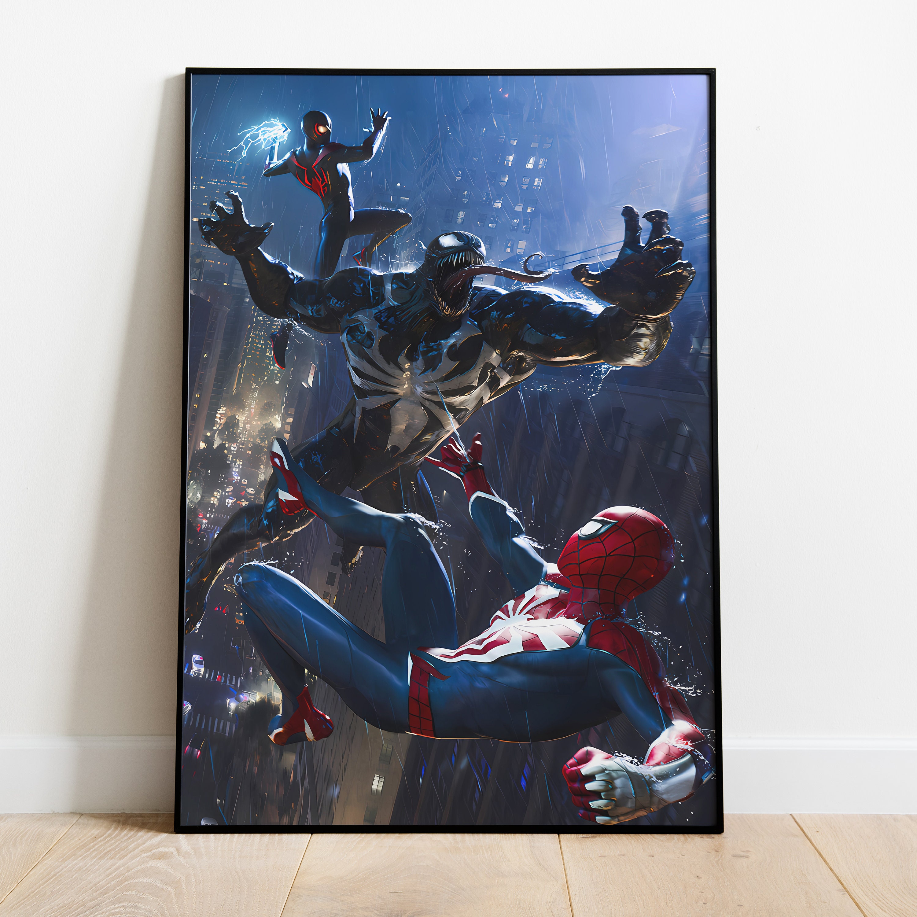 Spider-Man Comic Book Artwork Collage Portrait Tribute Fine Art Mini-Canvas