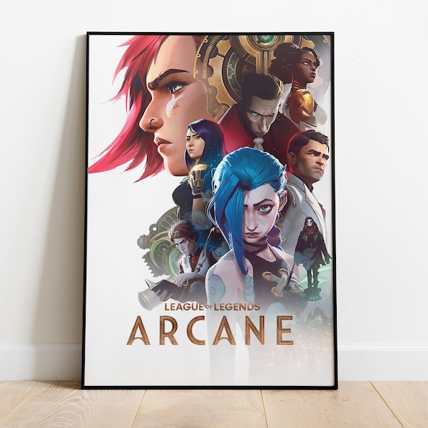 Poster Arcane, oeuvre d'art mural et impression d'art, décoration d'intérieur, cadeau poster de jeu