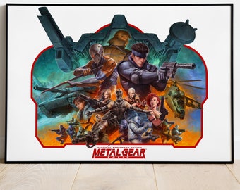Metal Gear Solid Poster, Big Boss Wall Art & Fine Art Print, Home Decor, Game poster gift