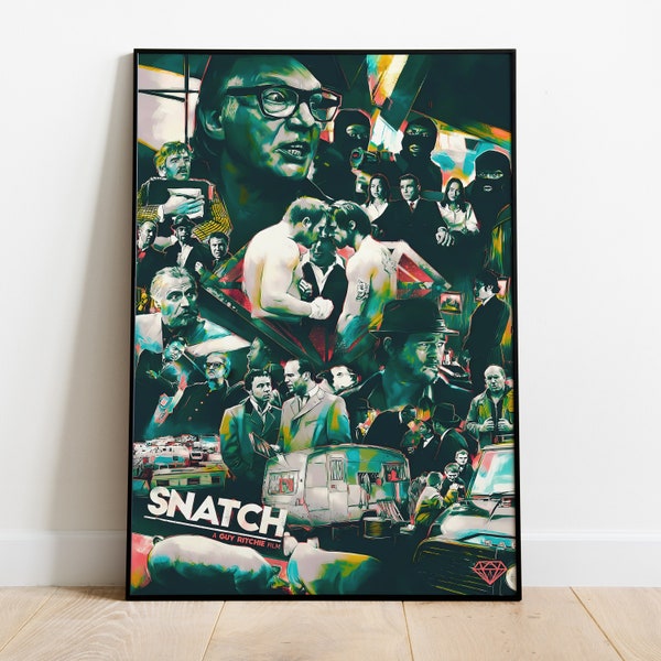 Snatch Poster, Wall Art & Fine Art Print, Home Decor, Cult Classic Movie Poster Gift