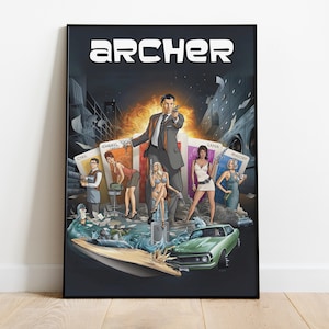 Archer Poster, Wall Art & Fine Art Print, Home Decor, Animated Series Poster gift