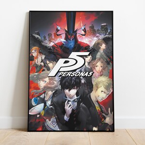 Persona 5 Poster, Wall Art &amp; Fine Art Print, Home Decor, Anime RPG Game Poster Gift - Etsy