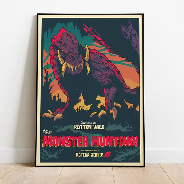 Monster Hunter Game Print, Wall Art & Fine Art Print, Home Decor, Game poster gift