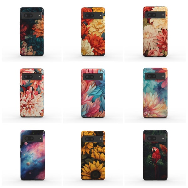 NEU Handyhülle Google Pixel 6/7/8 Pro Xiaomi OnePlus Redmi Dahlien Blumen floral Papagei Galaxy Weltall Sterne Galaxie Hülle Case Dschungel