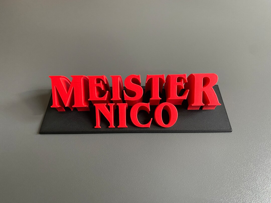 Personalized 3d printed name tags in stranger etsy