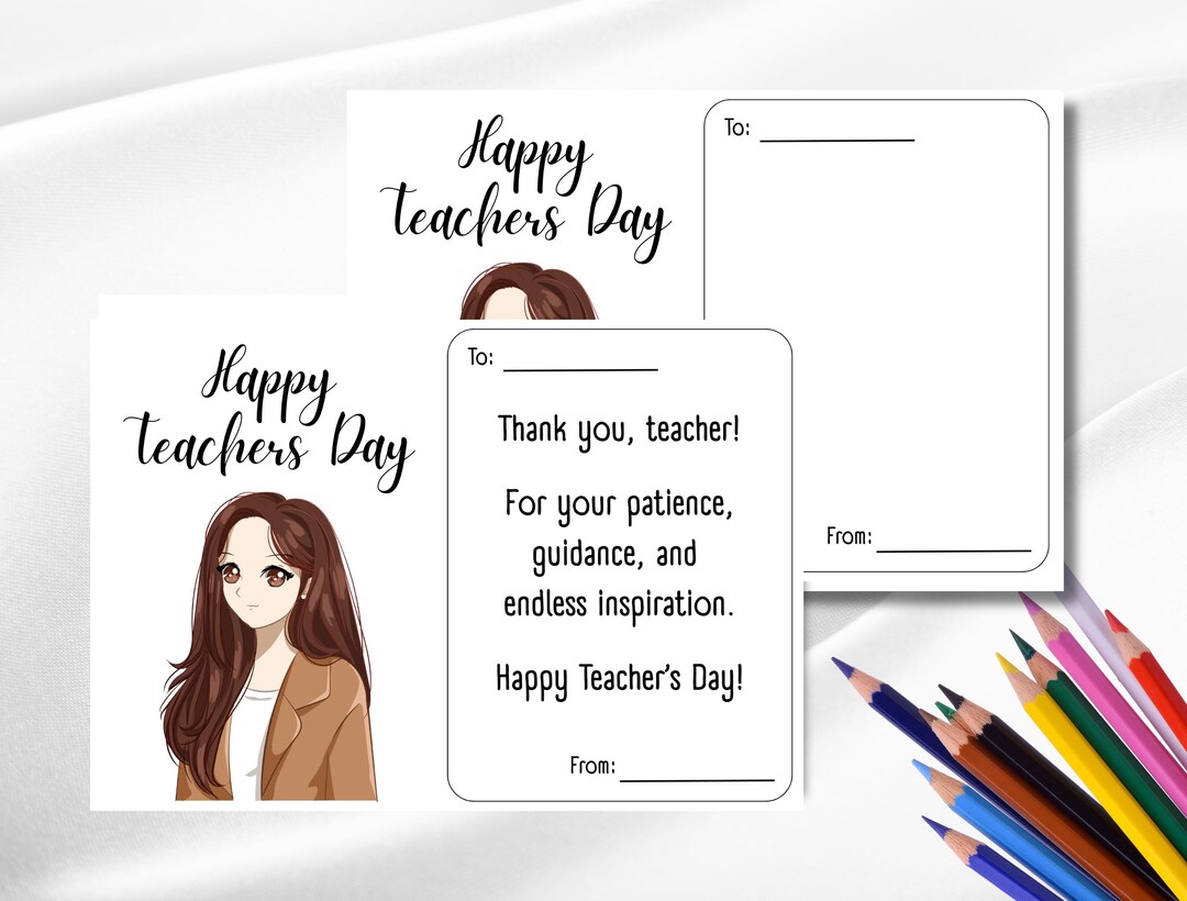 Printable Teacher's Day Card | Editable Teacher Appreciation Card