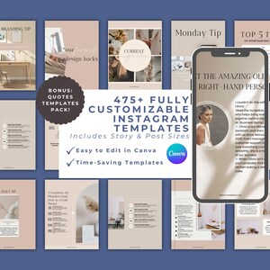 475+ Instagram Post Templates for Small Business | Editable Canva Templates | Social Media post | Minimalist | Instagram Story | Earth Tone