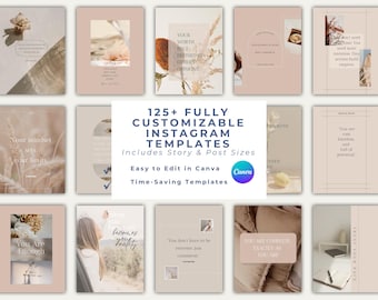 Instagram Zitate Vorlagen, Posts & Stories, für Unternehmen, bearbeitbar in Canva, minimalistisches Design