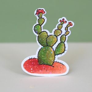 Sticker Kaktus | Kaktussticker | Glitzersticker Kaktus | Aufkleber Kaktus