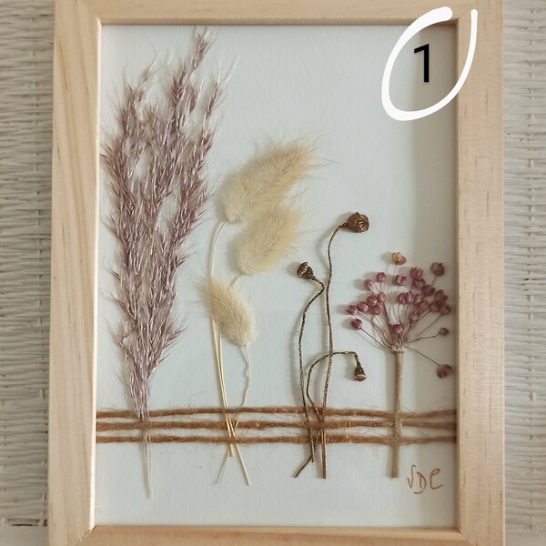 Cadre fleurs séchées 13x18cm, #cadrefleurs #cadrevegetal #artfloral #fleurssechees #decomurale #decointerieure #idéecadeau