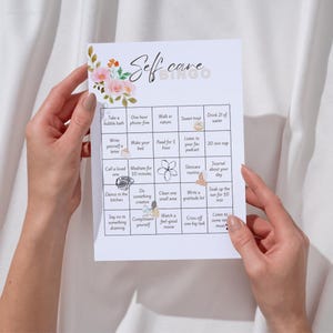 Self-Care Bingo Printable | Self-Care Challenge Game | Digital Download | PDF A4