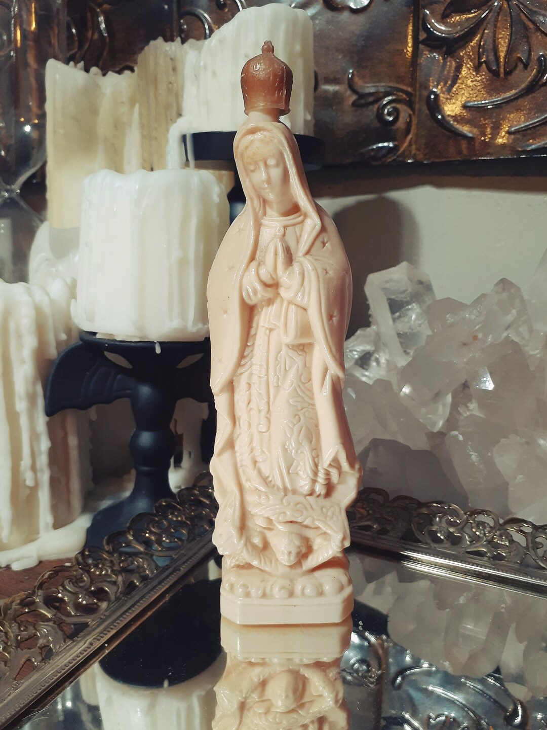 Virgin Mary Holy Water Decanter Etsy