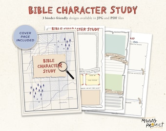 Bible Character Study Journal for Kids | Printable Homeschool Kit (Digital Download)