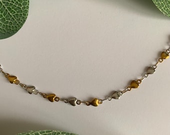 TWO TONE HERZ Halskette