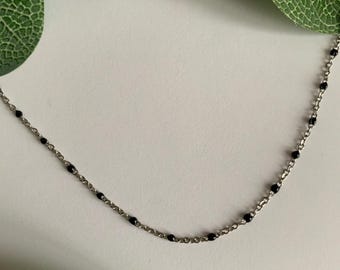 SCHWARZE PERLENKETTE Halskette