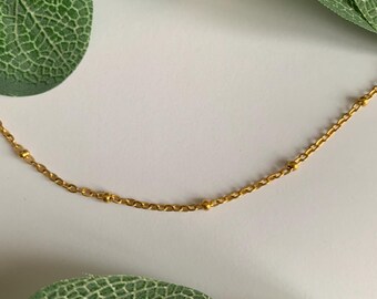 GOLD SATELLIT KETTE Halskette