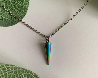 REGENBOGEN SPIKE ANHÄNGER Halskette