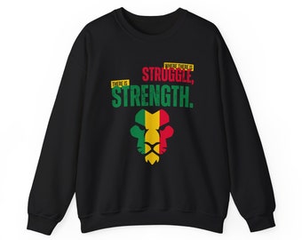 Where there is Struggle, There is Strength | Unisex Heavy Blend™ Hoodie Sweatshirt | Pro Black Shirt | Black History Month Shirt | BLM Shirt