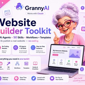 Claude AI Website Builder Guide | Beginner, No-Code System (Digital Download)