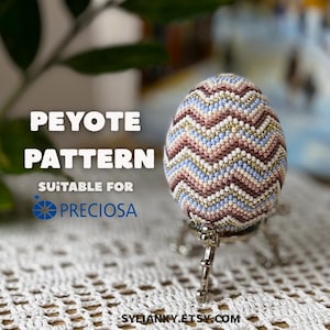 Beaded Easter Egg pattern, Easter beadwork, Peyote stitch egg, Beaded Easter Eggs, Faberge Eggs with your own hands Simple beadwork patterns