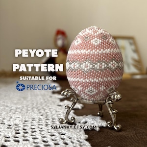 Beaded Easter Egg pattern, Easter beadwork, Peyote stitch egg, Beaded Easter Eggs, Faberge Eggs with your own hands Simple beadwork patterns