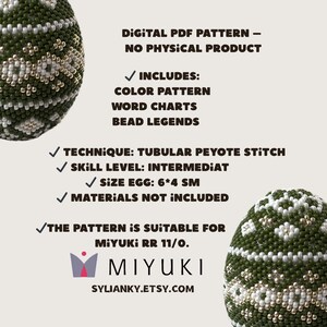 Wzór na jajko wielkanocne z koralikami w stylu peyote – samouczek w formacie PDF – styl Fabergé zdjęcie 2