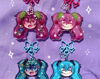 Miku Shaker Keychains// 3in. Shaker Keychains