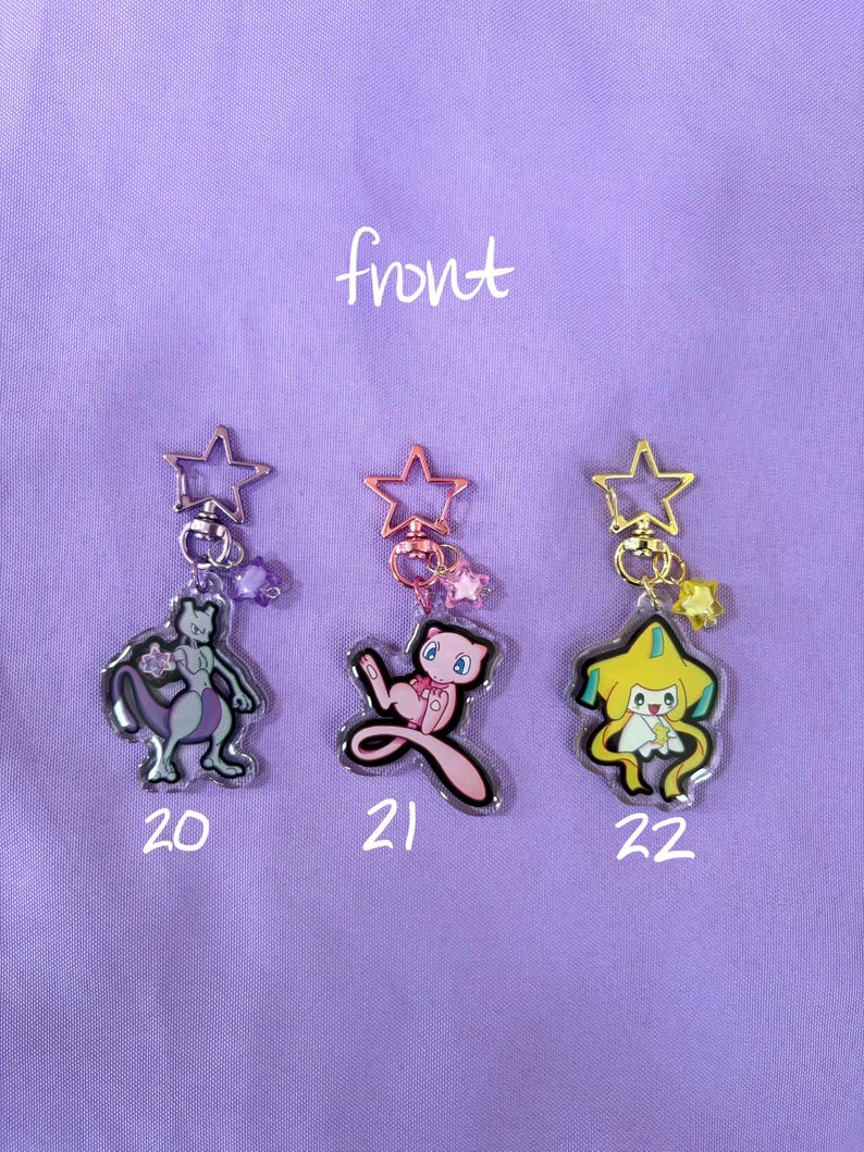 Pokémon/Eeveelution w/ Japanese Snacks Double Sided Keychains// 2in. Keychains image 4