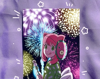 Anya Spy x Anime Firework Festival Prints// Heavy Cardstock Gloss 6in. x 8in.