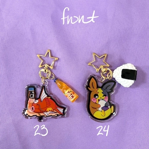 Pokémon/Eeveelution w/ Japanese Snacks Double Sided Keychains// 2in. Keychains image 6