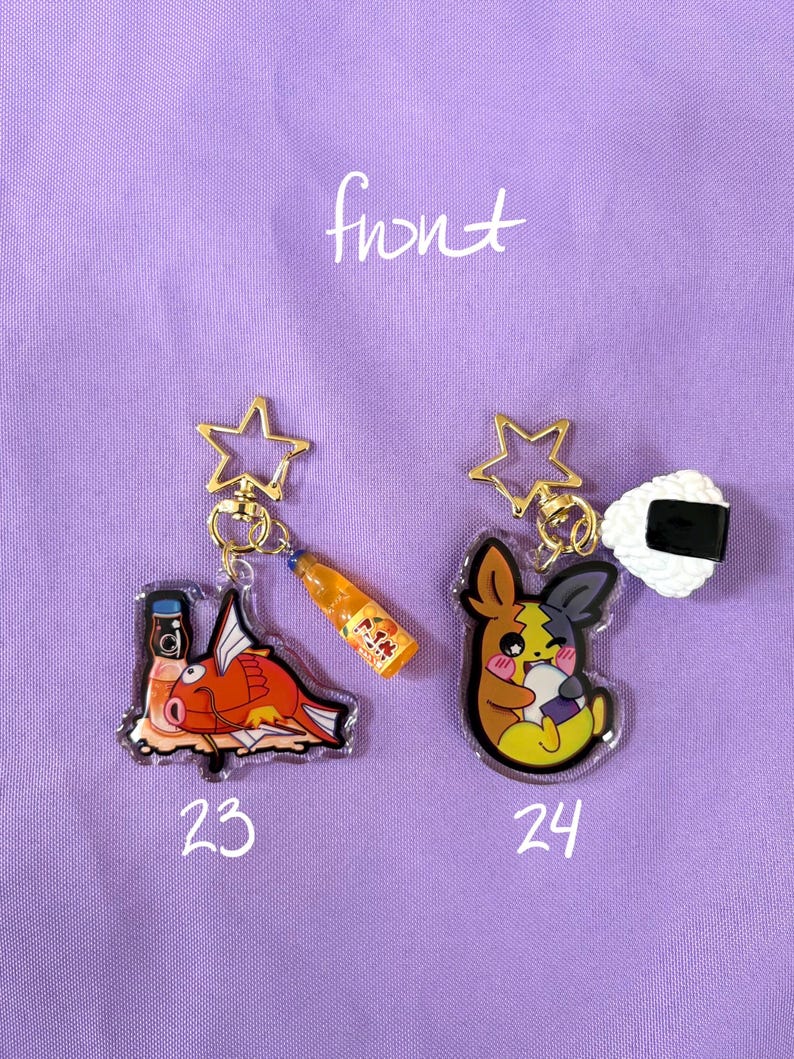 Pokémon/Eeveelution w/ Japanese Snacks Double Sided Keychains// 2in. Keychains image 6