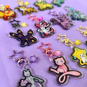 Pokémon/Eeveelution w/ Japanese Snacks Double Sided Keychains// 2in. Keychains image 19