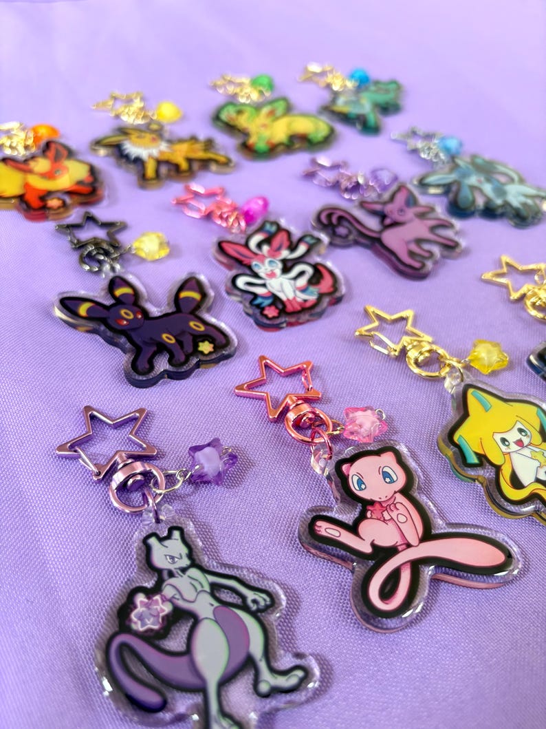 Pokémon/Eeveelution w/ Japanese Snacks Double Sided Keychains// 2in. Keychains image 19