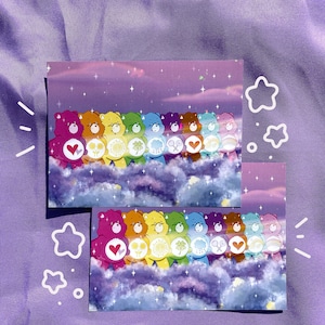 Rainbow Carebear Stare Print// Heavy Cardstock Gloss 6in. x 8in.